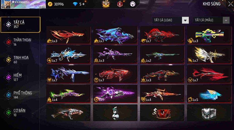 Top Skin Súng Nâng Cấp Được Game Thủ FF Ưu Tiên Nhất Năm 2025